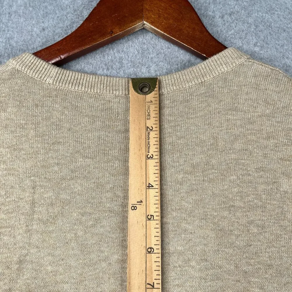 J Crew Crew Neck Sweatshirt Beige Heather Knit Mens Size Large